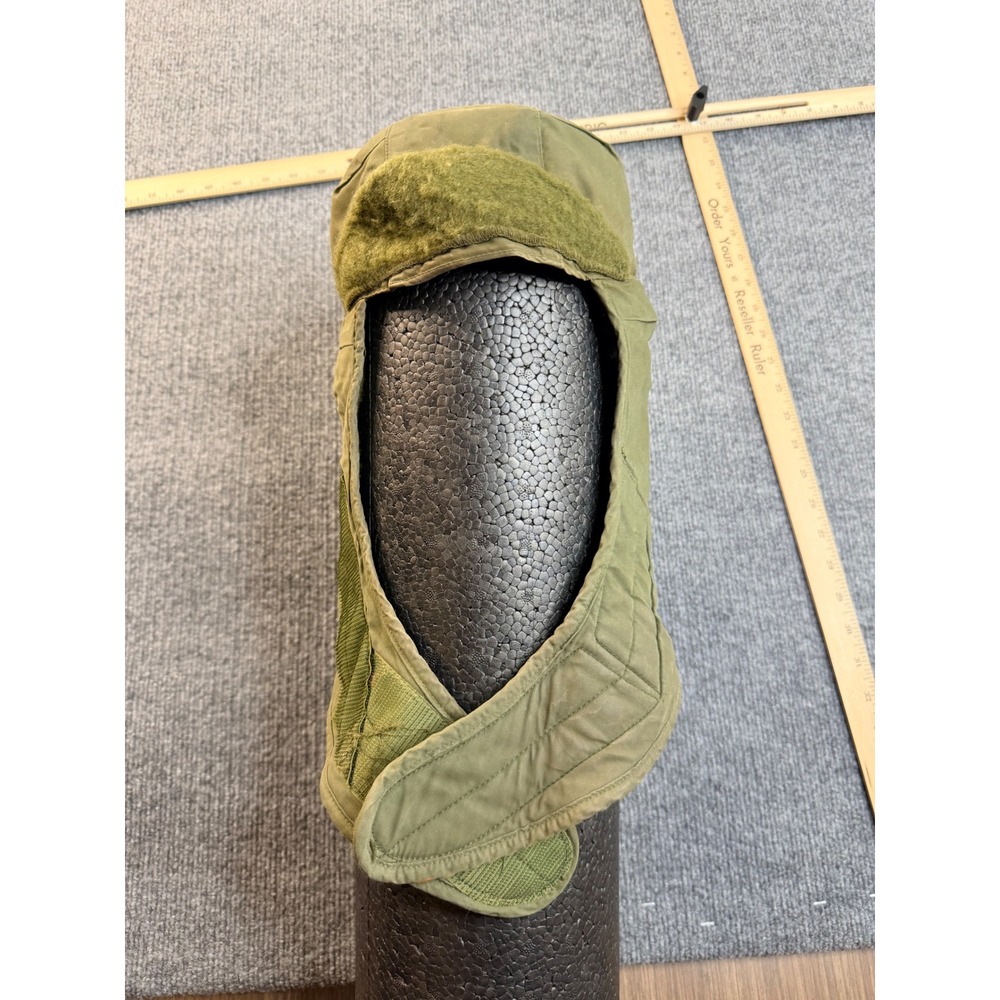 Vintage US Military Cap Insulating Helmet Liner 7 1/4 Green Cotton Nylon 1972